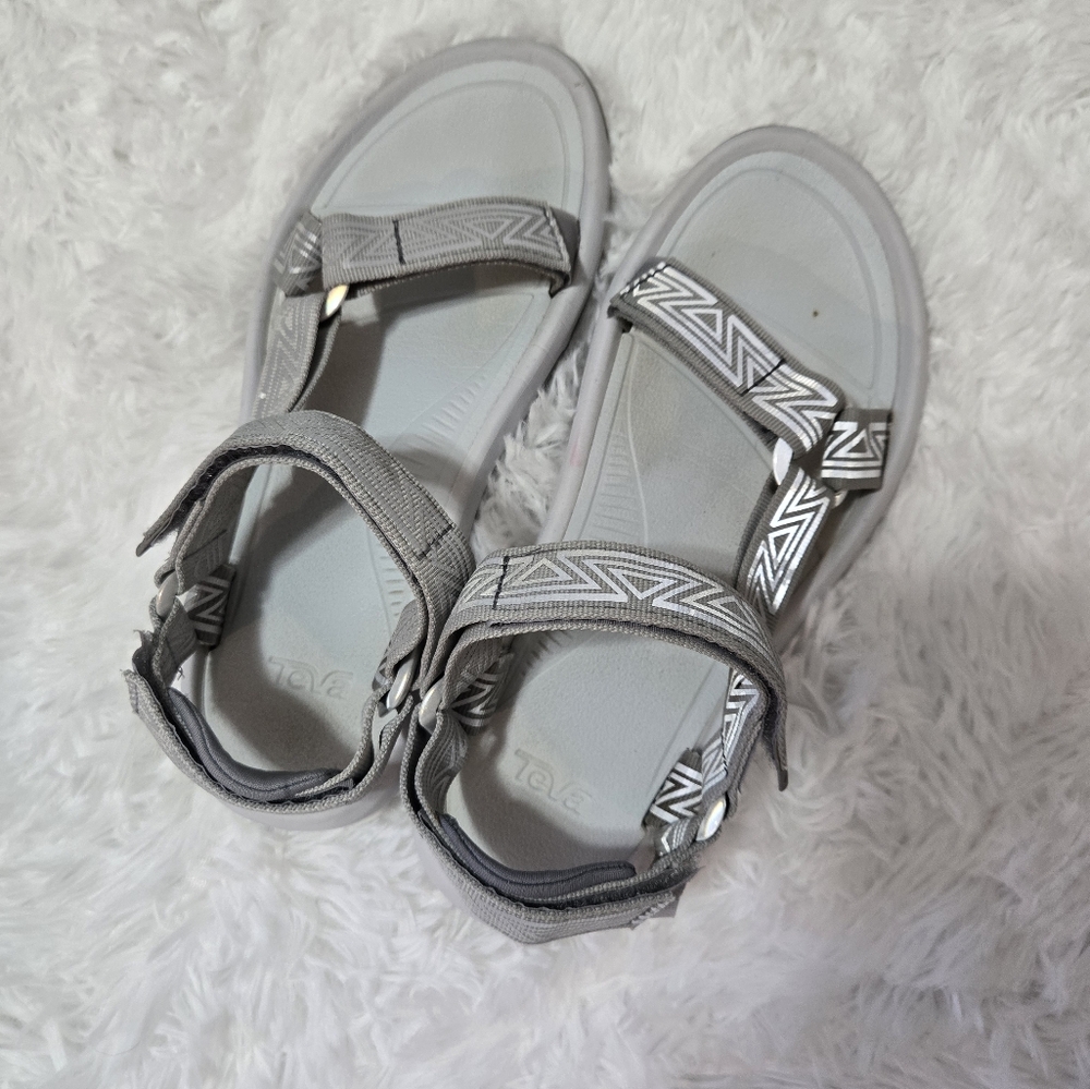 Silver Tribal Teva Sandals